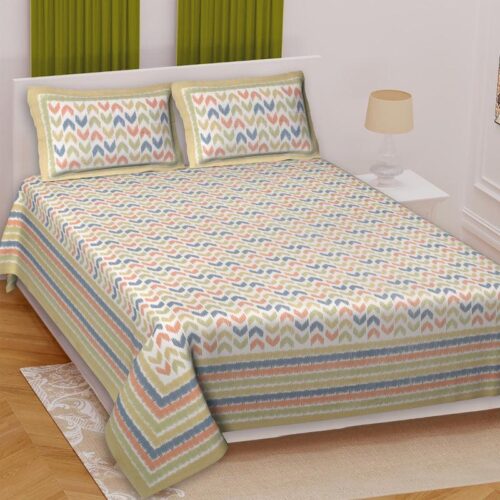 Vance Abstract Bedsheet - Blue & Pink Vance Abstract Bedsheet - Blue & Pink