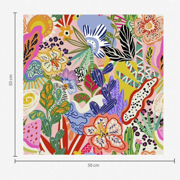 Wall Murals Abstract floral print in pop art style a00167 Wall Murals Abstract floral print in pop art style a00167