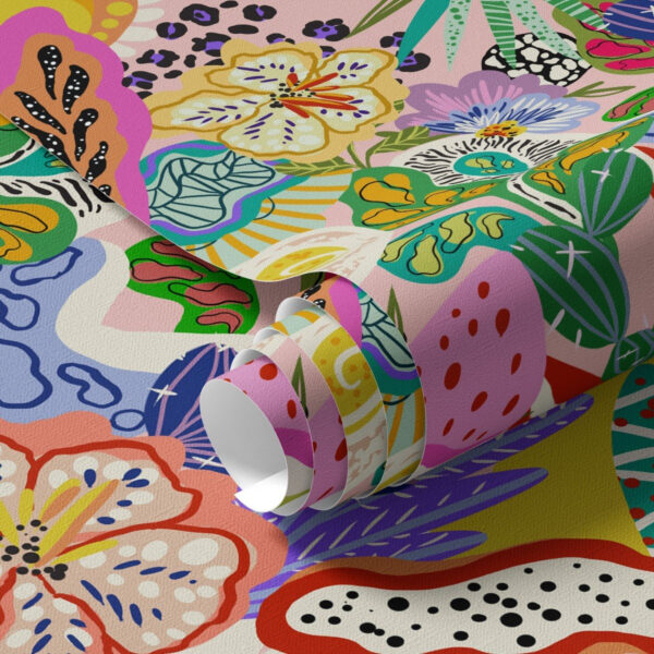 Wall Murals Abstract floral print in pop art style a00167 Wall Murals Abstract floral print in pop art style a00167