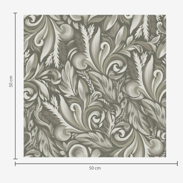 Wall Murals Acanthus scrolls in an olive-beige palette a00501 Wall Murals Acanthus scrolls in an olive-beige palette a00501