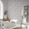 Wall Murals Airy blossoms on a light background, soft pink-gray tones a00600