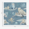 Wall Murals Arctic animals in watercolor style for the children's room a00137