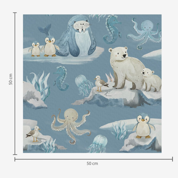Wall Murals Arctic animals in watercolor style for the children's room a00137 Wall Murals Arctic animals in watercolor style for the children's room a00137