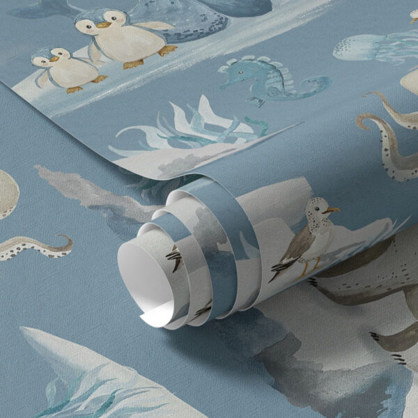 Wall Murals Arctic animals in watercolor style for the children's room a00137 Wall Murals Arctic animals in watercolor style for the children's room a00137