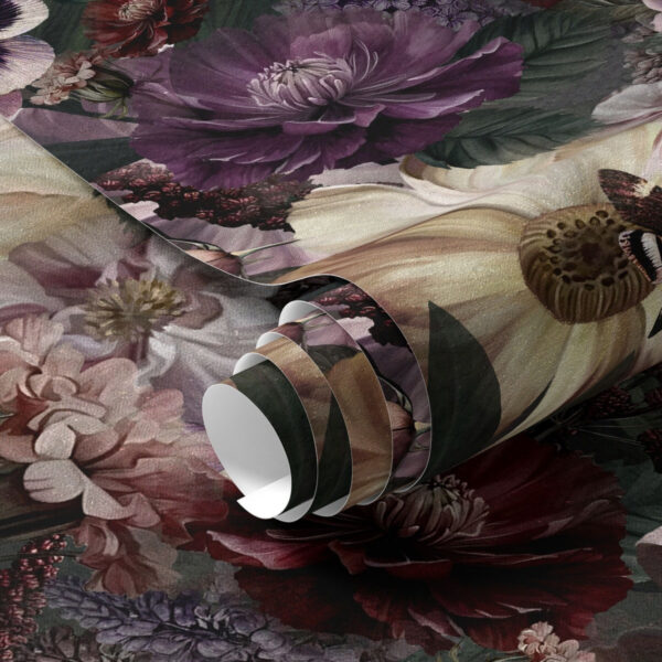 Wall Murals Art floral print in dark colours a00147 Wall Murals Art floral print in dark colours a00147