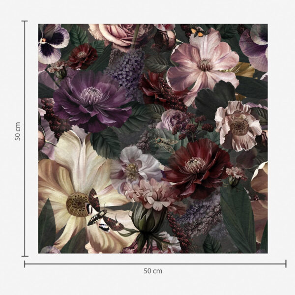 Wall Murals Art floral print in dark colours a00147 Wall Murals Art floral print in dark colours a00147