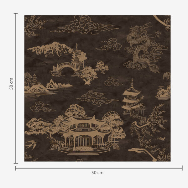 Wall Murals Asian elements in brown a00065 Wall Murals Asian elements in brown a00065