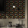 Wall Murals Baroque fruits and flowers on a dramatic dark background a00387