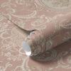 Wall Murals Baroque ornament with flowers on pink background a00160