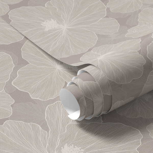 Wall Murals Big flowers on beige background a00067 Wall Murals Big flowers on beige background a00067