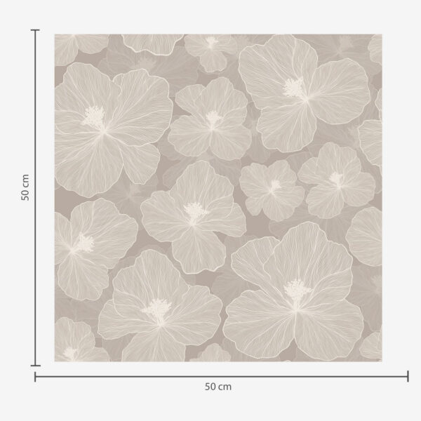 Wall Murals Big flowers on beige background a00067 Wall Murals Big flowers on beige background a00067