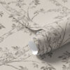 Wall Murals Birch branches with leaves on a light background a00257