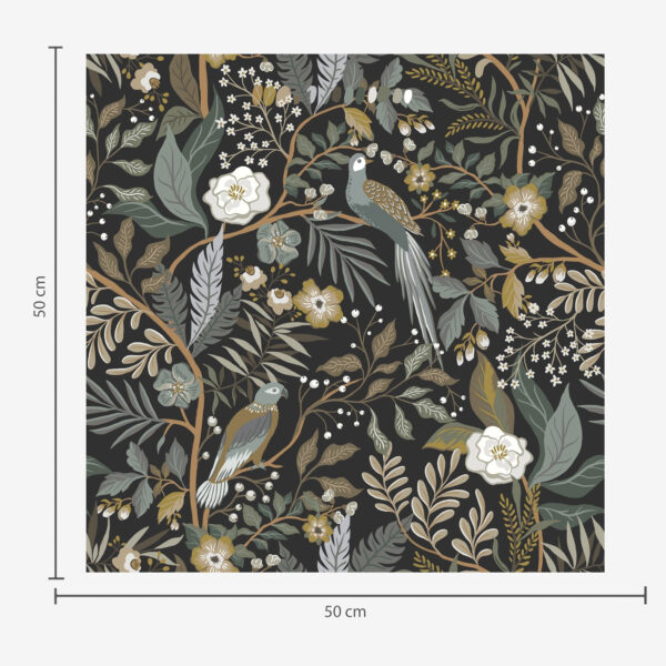 Wall Murals Birds among branches on a dark background a00161 Wall Murals Birds among branches on a dark background a00161