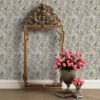 Wall Murals Birds on branches with flowers in retro watercolor style a00197