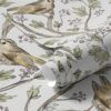 Wall Murals Birds on branches with leaves and berries on a white background a00283