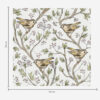 Wall Murals Birds on branches with leaves and berries on a white background a00283