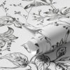 Wall Murals Black and white branches with leaves on white background a00098v1