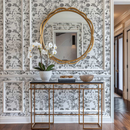 Wall Murals Black and white branches with leaves on white background a00098v1