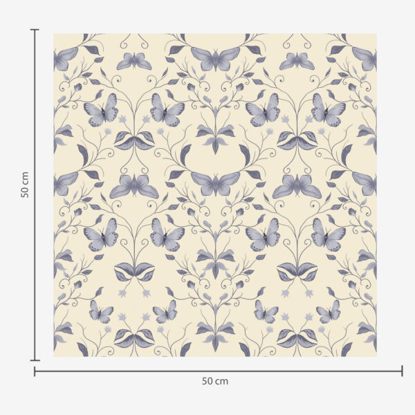 Wall Murals Blue butterflies and leaves a00070 Wall Murals Blue butterflies and leaves a00070