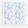Wall Murals Blue cherry blossoms on a white background with soft contrast a00399