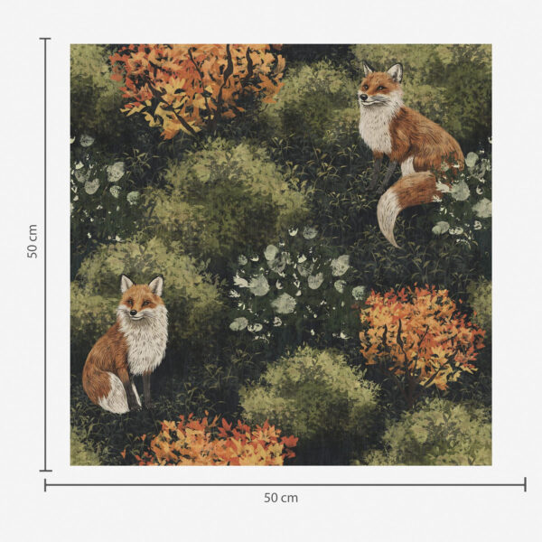 Wall Murals Chanterelles in the forest with autumn bushes on a dark background a00101 Wall Murals Chanterelles in the forest with autumn bushes on a dark background a00101
