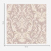 Wall Murals Classic damask on pink background, baroque pattern a00227