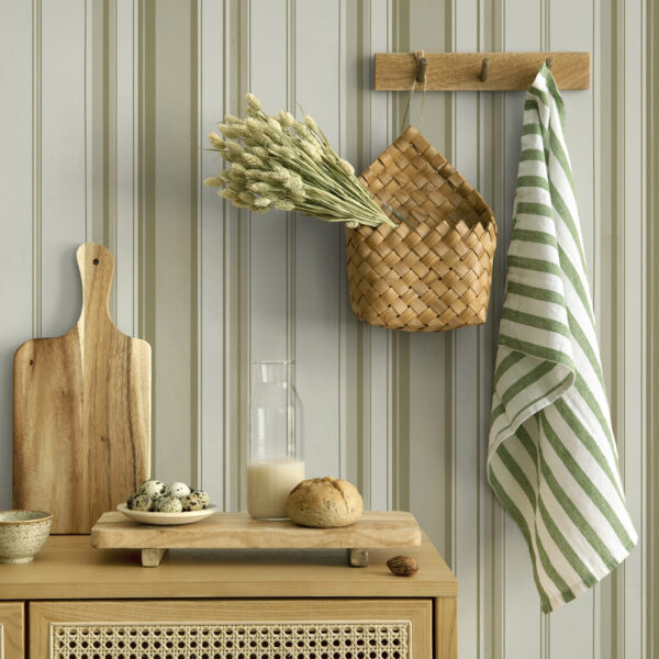 Wall Murals Cream background with gray-beige stripes of different widths a00521 Wall Murals Cream background with gray-beige stripes of different widths a00521