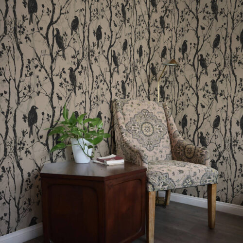 Wall Murals Crows on branches a00082