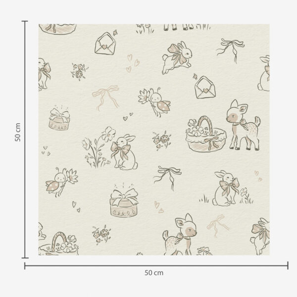 Wall Murals Cute forest scene with deer, rabbits and bees a00215 Wall Murals Cute forest scene with deer, rabbits and bees a00215