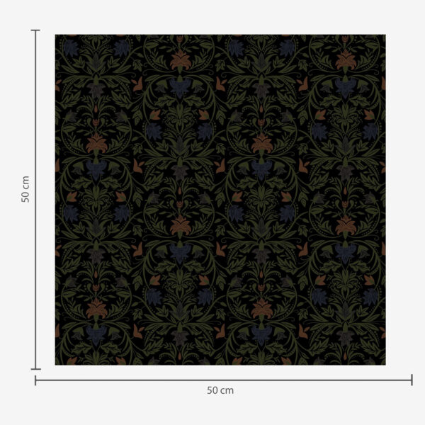 Wall Murals Dark ornament with plants in classic style a00412 Wall Murals Dark ornament with plants in classic style a00412