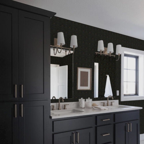 Wall Murals Dark ornament with plants in classic style a00412