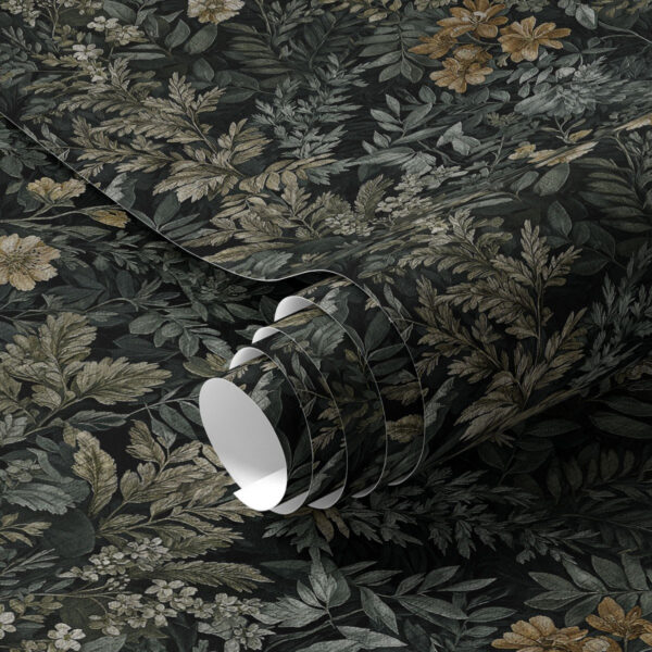 Wall Murals Dark print with wild flowers a00159 Wall Murals Dark print with wild flowers a00159