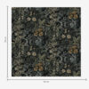 Wall Murals Dark print with wild flowers a00159