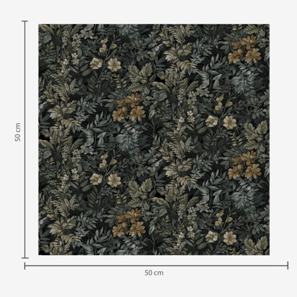 Wall Murals Dark print with wild flowers a00159 Wall Murals Dark print with wild flowers a00159