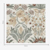Wall Murals Decorative lilies and a butterfly on a cream background a00500
