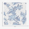 Wall Murals Delicate flowers and leaves in blue and blue colors on a light background a00027