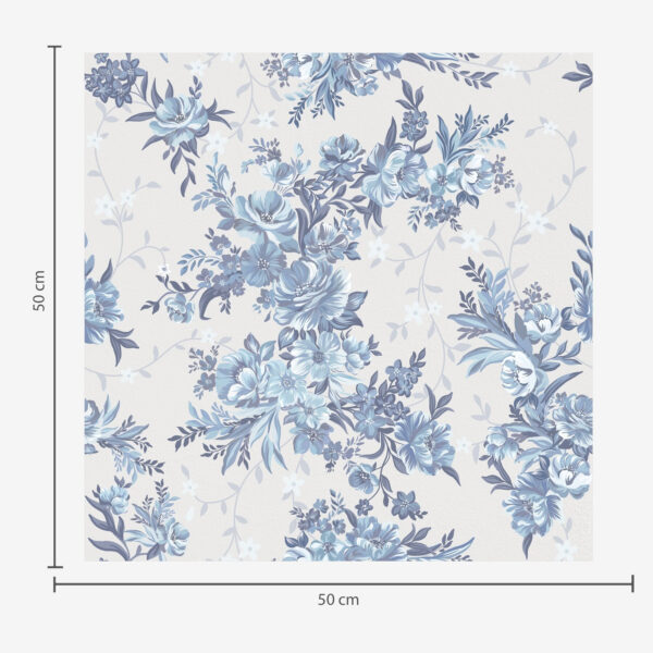 Wall Murals Delicate flowers and leaves in blue and blue colors on a light background a00027 Wall Murals Delicate flowers and leaves in blue and blue colors on a light background a00027