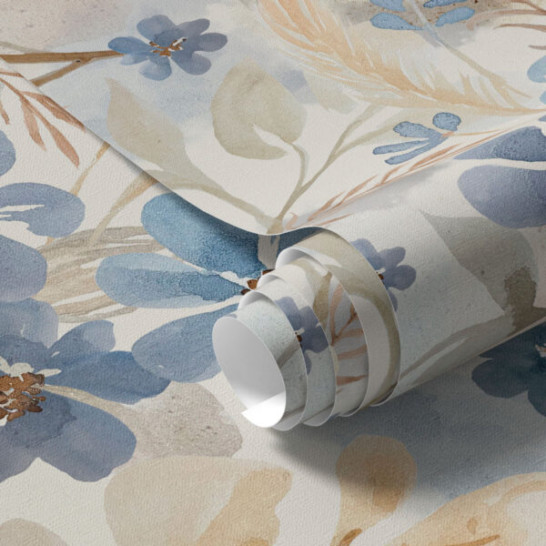 Wall Murals Delicate flowers and leaves in watercolor style a00042 Wall Murals Delicate flowers and leaves in watercolor style a00042