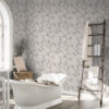 Wall Murals Delicate leafy branches on a warm cream background a00597v1