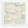 Wall Murals Ducklings in a pond with lotuses a00079