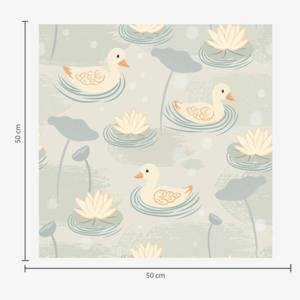 Wall Murals Ducklings in a pond with lotuses a00079 Wall Murals Ducklings in a pond with lotuses a00079