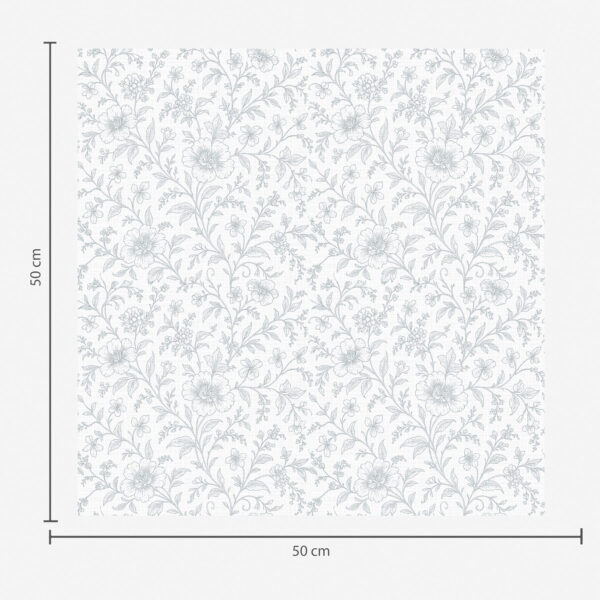 Wall Murals Fine blue line-art flowers on an off-white background a00576 Wall Murals Fine blue line-art flowers on an off-white background a00576