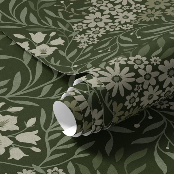 Wall Murals Floral symmetry with flowers on a dark background a00153 Wall Murals Floral symmetry with flowers on a dark background a00153