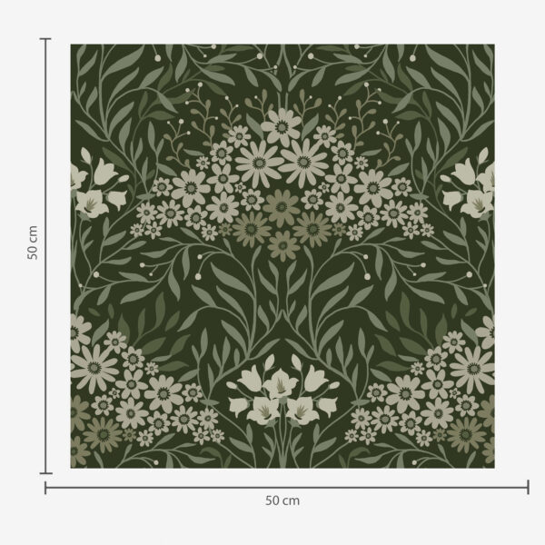 Wall Murals Floral symmetry with flowers on a dark background a00153 Wall Murals Floral symmetry with flowers on a dark background a00153