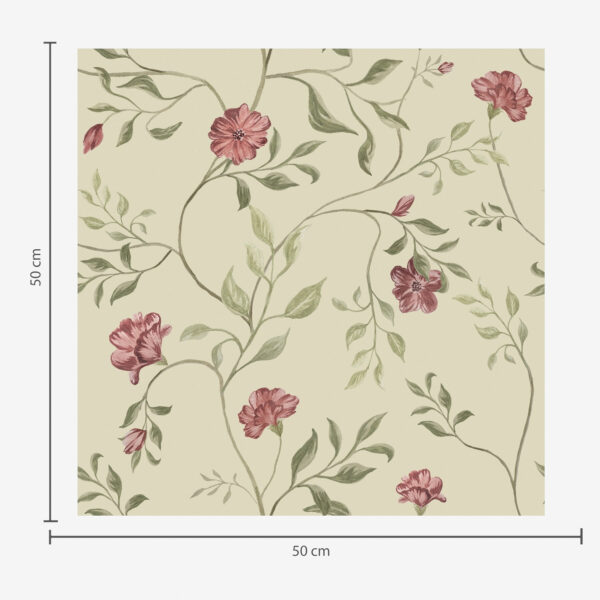 Wall Murals Flowers and red buds on a light background a00114 Wall Murals Flowers and red buds on a light background a00114