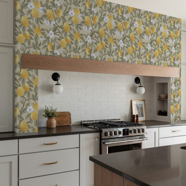 Wall Murals Flowers and yellow lemons a00023 Wall Murals Flowers and yellow lemons a00023