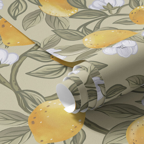 Wall Murals Flowers and yellow lemons a00023 Wall Murals Flowers and yellow lemons a00023