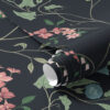 Wall Murals Flowers, leaves and stems on dark background a00047