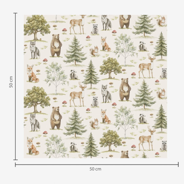 Wall Murals Forest animals in soft watercolor style, trees and mushrooms a00212 Wall Murals Forest animals in soft watercolor style, trees and mushrooms a00212