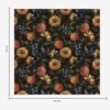 Wall Murals Fruits and golden flowers on dark botanical background a00395